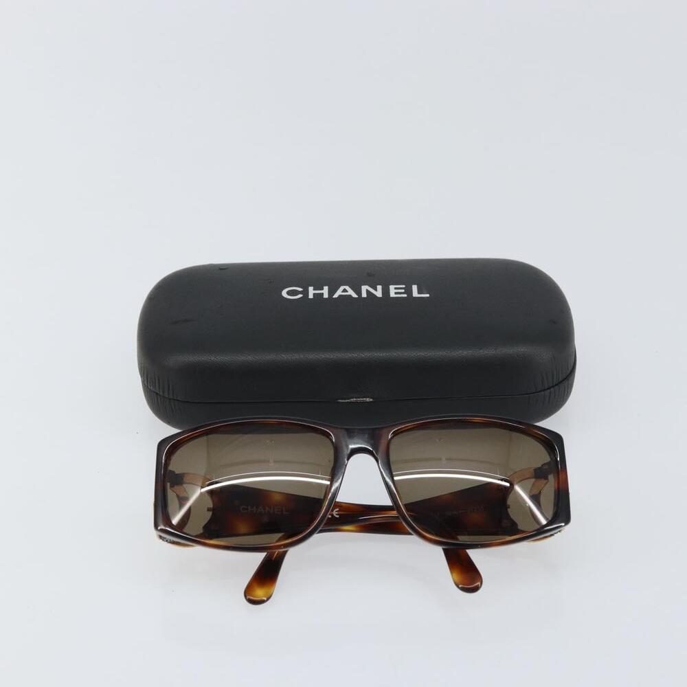 CHANEL COCO Mark Sunglasses plastic Brown CC Auth yk20054 - Picture 12 of 12